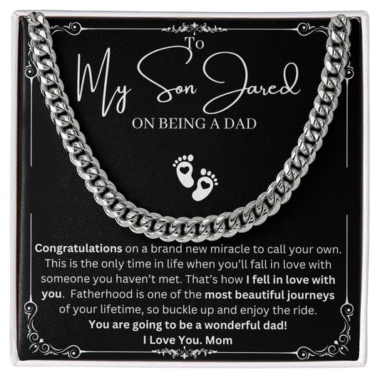 Personalized Fatherhood Gift For My Son, Mother Son Pregnancy Gift, Baby Shower Gift For Father, Congrats on Being a Dad Gift For My Son