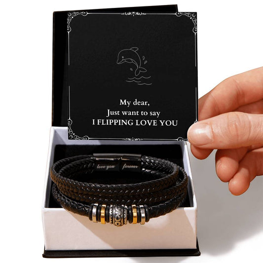 I Flipping Love You Bracelet for Your Special Man, Boyfriend, Fiance, Husband, Brother, Father, on Birthday, Anniversary, Or Everyday Occasions