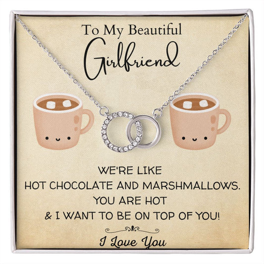 Hot Chocolate and Marshmallows Perfect Pair Necklace, Gift for Her, Birthday, Halloween, Christmas, I Love You Gift