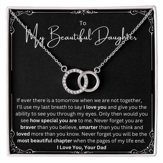 To My Beautiful Daughter Necklace Gift From Dad
