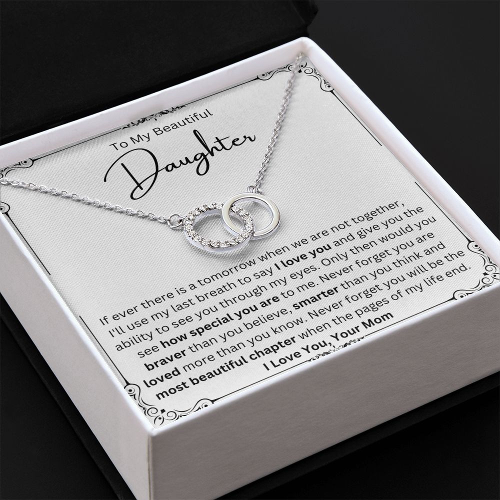 Most Beautiful Chapter Necklace Gift From Mom to Daughter. To My Beautiful Daughter on Her Birthday, Graduation, Wedding, Christmas.