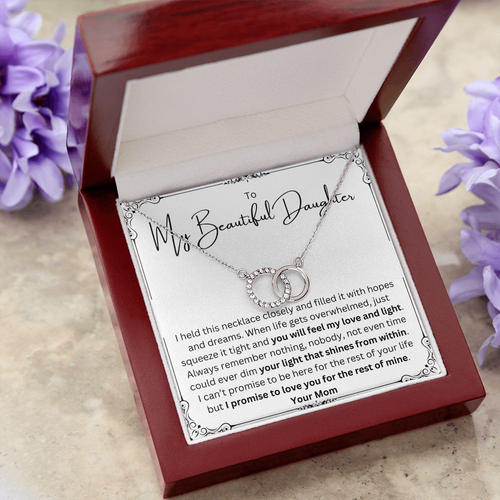 Feel My Love Necklace Gift From Mom to Daughter. To My Beautiful Daughter on Her Birthday, Graduation, Wedding, Christmas.