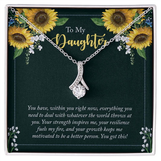 To My Daughter Gift with Message Card. From Mom to Daughter Gift. Present for Daughter. My Daughter Gift Idea. Jewelry Gift For Daughter.