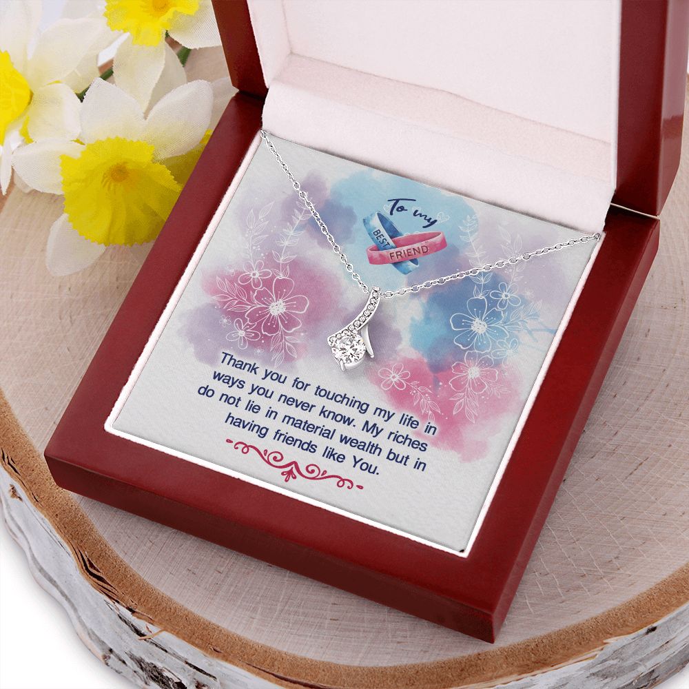 Gift for Bestie with Message Card. Special Gift for Special Bestfriend. Besties Forever. Bestie Jewelry Gift.