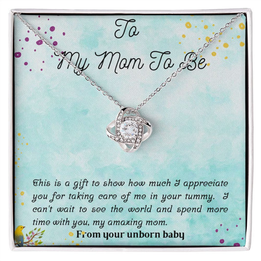 To My Mom To Be Gift with Message Card. Gift for Mom. Baby to Mom Gift Idea. Jewelry Gift For Mom. Thank You Mom To Be Gift.
