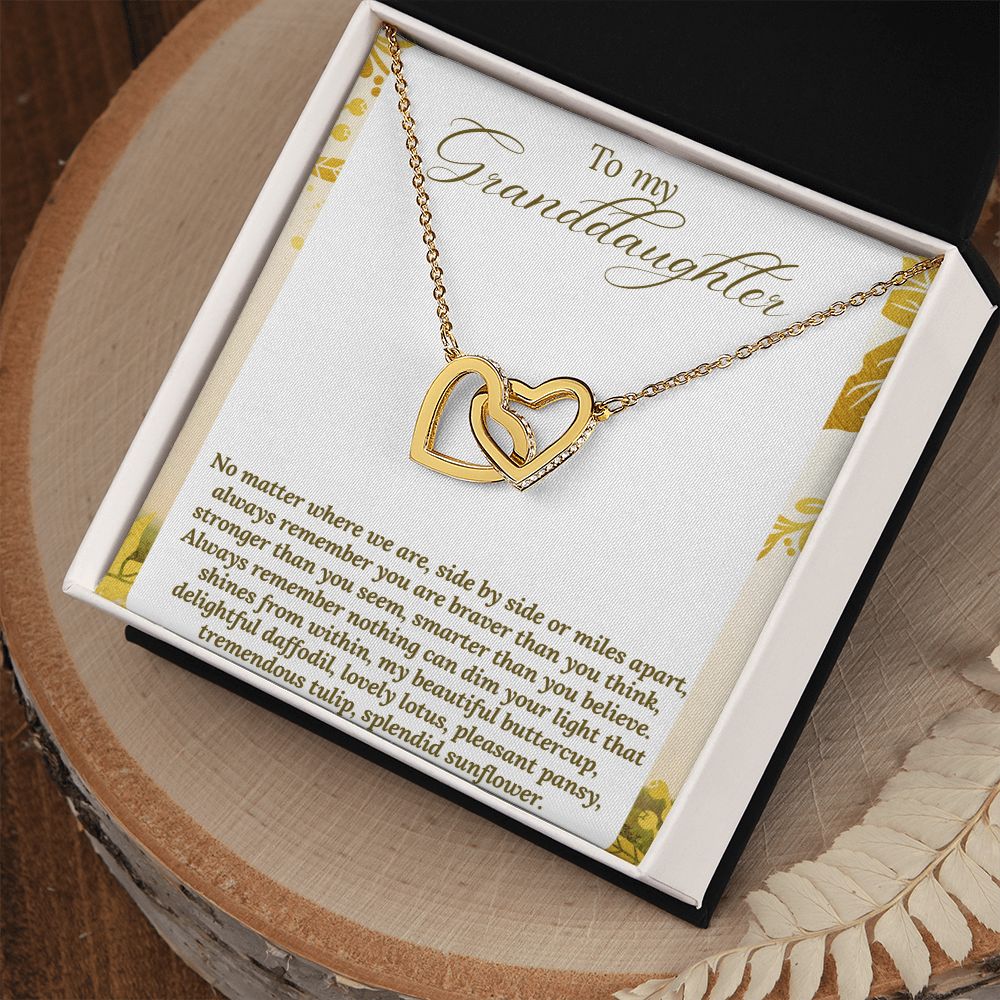 To My Sunflower Granddaughter with Love. For my Granddaughter Birthday Gift, Christmas, Wedding. Granddaughter Necklace from Grandparents.