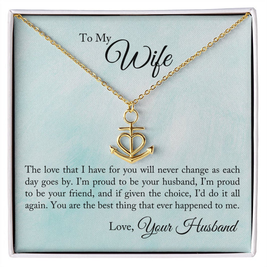 To My Wife Gift with Message Card. From Husband to Wife Gift. Present for Wife from Husband. Love My Wife Gift Idea. Jewelry Gift For Wife.