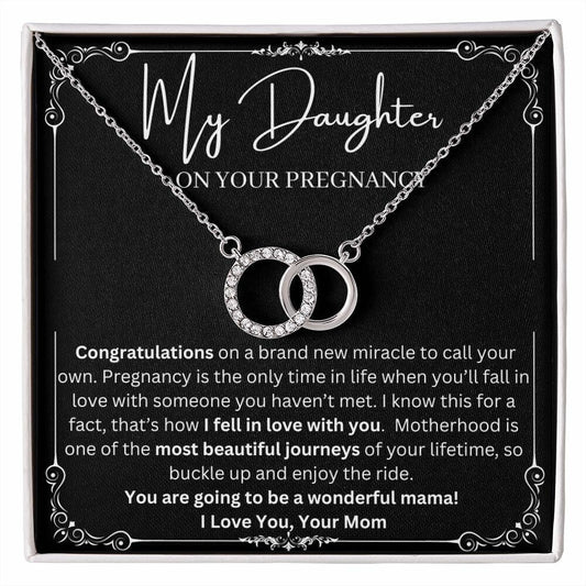 Congratulations on My Pregnant Daughter Gift From Mom, Pregnancy Necklace Gift From Mom to Daughter, Motherhood Gift for Daughter.